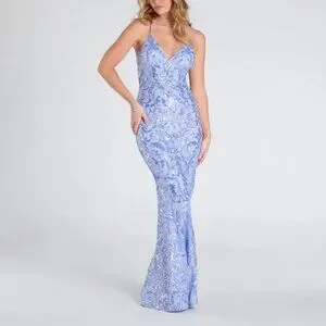 Bethanie Formal Sequin V-neck Mermaid Dress KARINNE V-Neckline Hot Fix Diamante Mermaid Prom & Formal Dress Bethanie Formal Sequin V-neck Mermaid Dress KARINNE V-Neckline Hot Fix Diamante Mermaid Prom & Formal Dress